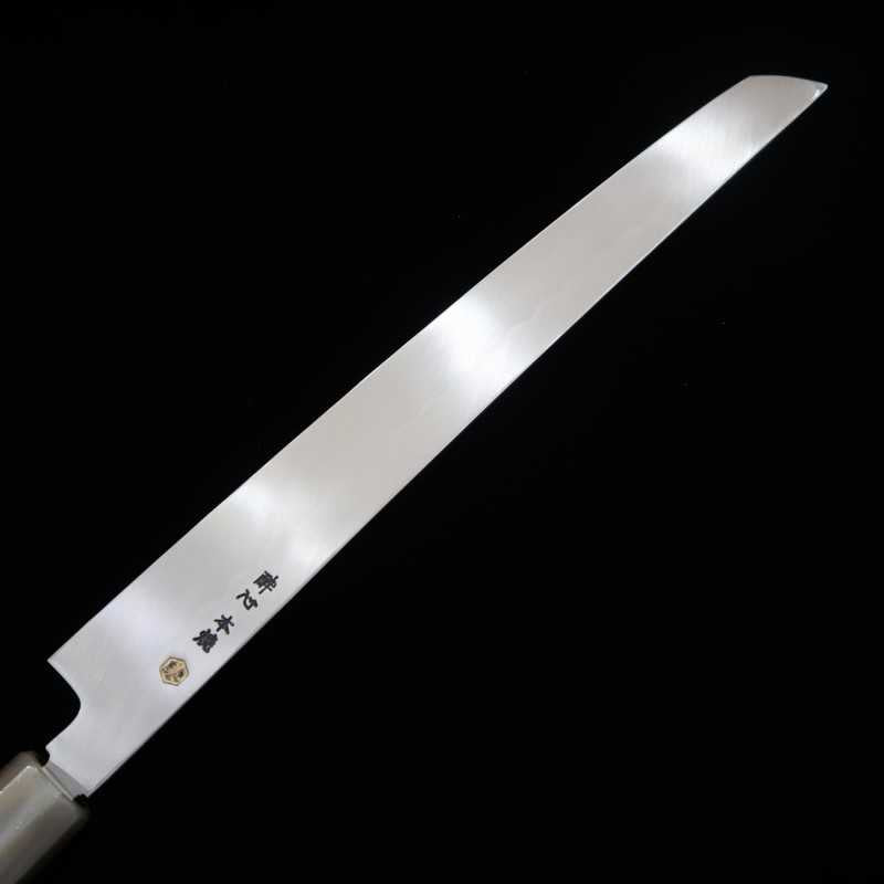 Sakimaru takohiki SUISIN Ikeda Yoshikazu, shirogami forjado a mano, mango octogonal de ébano (300 mm)