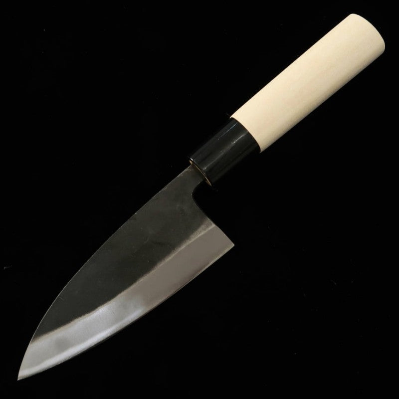 左頼光 HIDARIYORIMITSU 小出刃 SK材 黒打ち 朴柄 （120mm）