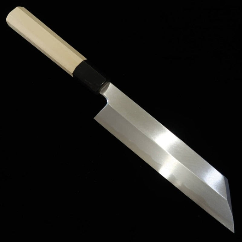Miura MIURA mukimono (cuchillo decorativo) acero Aogami nº2, mango octogonal de magnolia y cuerno de búfalo (180 mm)