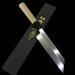 MIURA Mukimono couteau Aogami n°2, manche octogonal en magnolia et buffle (180 mm)