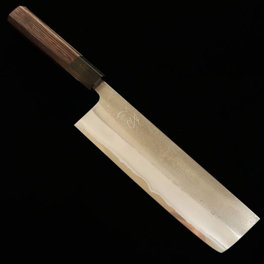 Nakiri HATSUKOKORO White Steel Pear Texture Wenge Handle (165mm) 