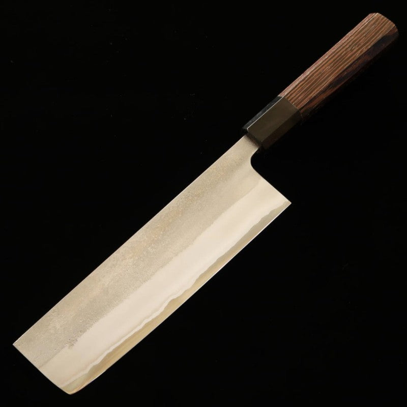 Nakiri HATSUKOKORO Shirogami No. 2 Acabamento acetinada cabo wengué (165mm)
