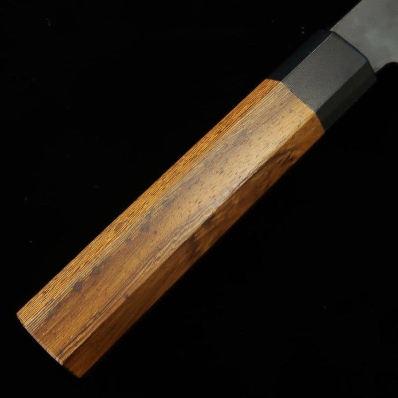 HIDARI YORIMITSU nakiri, acero Aogami nº 1, acabado negro, mango de tetsutoki (180 mm)