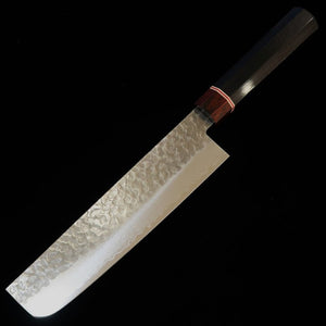 Miura martilleado rojo VG10 Damasco nakiri mango octogonal laminado (180 mm)