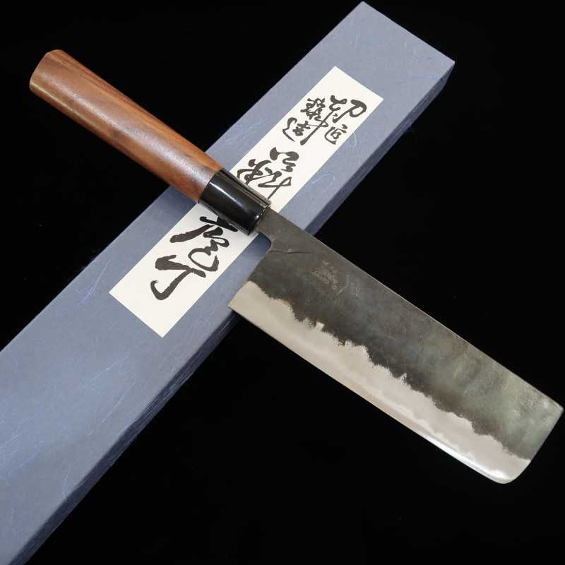 Nakiri Miura Shirogami No. 2 Kurouchi com cabo de nogueira (170mm)