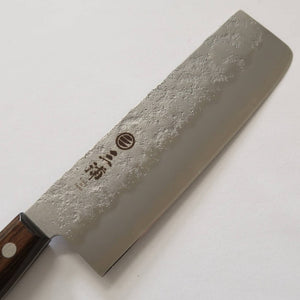 Miura MIURA, Nakiri Gin-san n°3, finition Nashiji, manche en bois composite brun (165 mm)