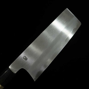 堺菊守 SAKAI KIKUMORI 菊月 霞 菜切 白紙二号 水牛朴八角柄 (180mm)