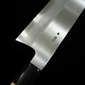 堺菊守 SAKAI KIKUMORI 菊月 霞 菜切 白紙二号 水牛朴八角柄 (180mm)