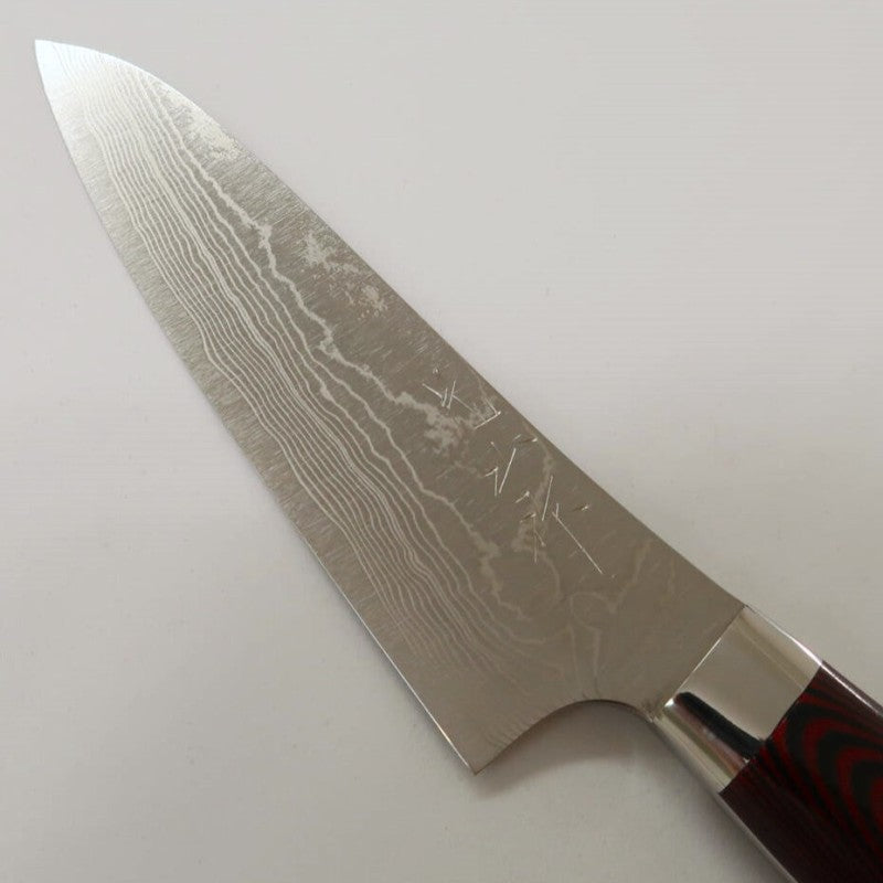 Yuta Katayama « Akatsuki », SG2 damas, couteau d’office, manche en micarta (130 mm).
