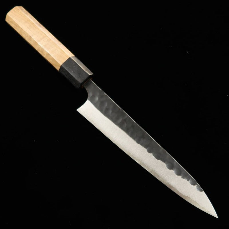 MASAKAGE Petty Koishi Aogami Super steel Hammered Black Finish Magnolia Handle (150mm) 