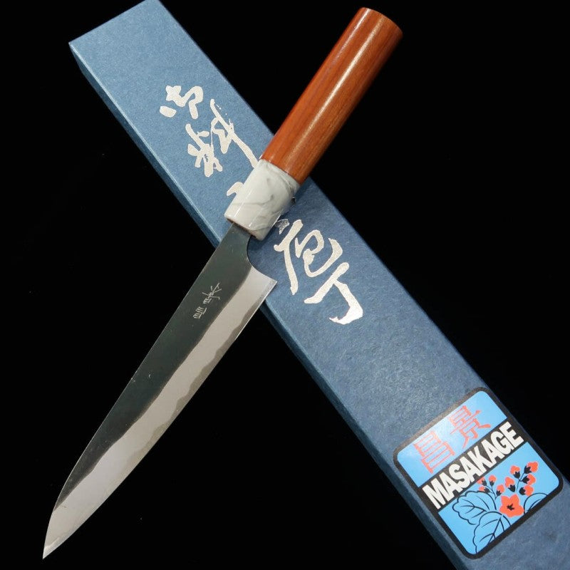 昌景MASAKAGE 水 ペティ 青紙二号 黒打ち アメリカンチェリー柄  (150mm)