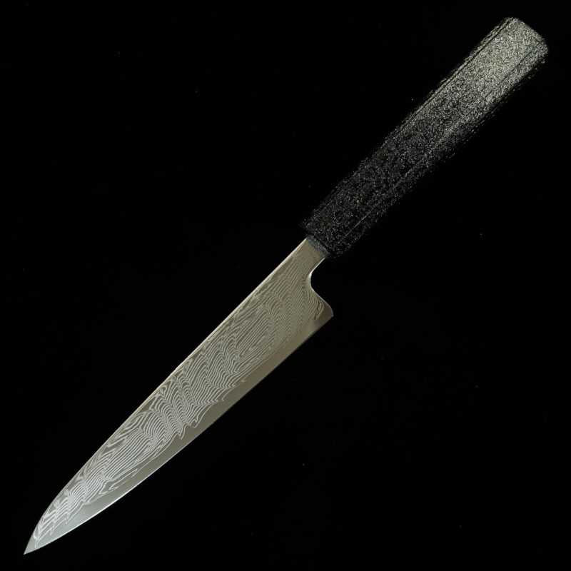 MIURA – Uzunami, petty en SLD inox, manche octogonal en chêne laqué (135 mm)