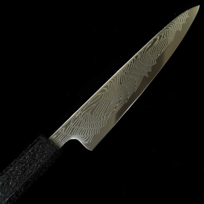 MIURA – Uzunami, petty en SLD inox, manche octogonal en chêne laqué (135 mm)