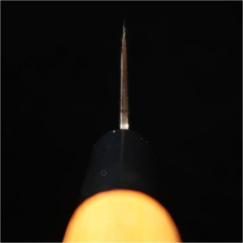 MIWA Petty acier bleu #1, finition kuro-uchi, manche en orme (140mm)