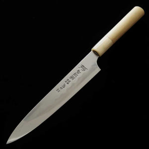 MIZUNO Petty Minamoto Akitada Honyaki DX Aogami No. 2 Petty Magnolia Handle with Sheath (180mm)