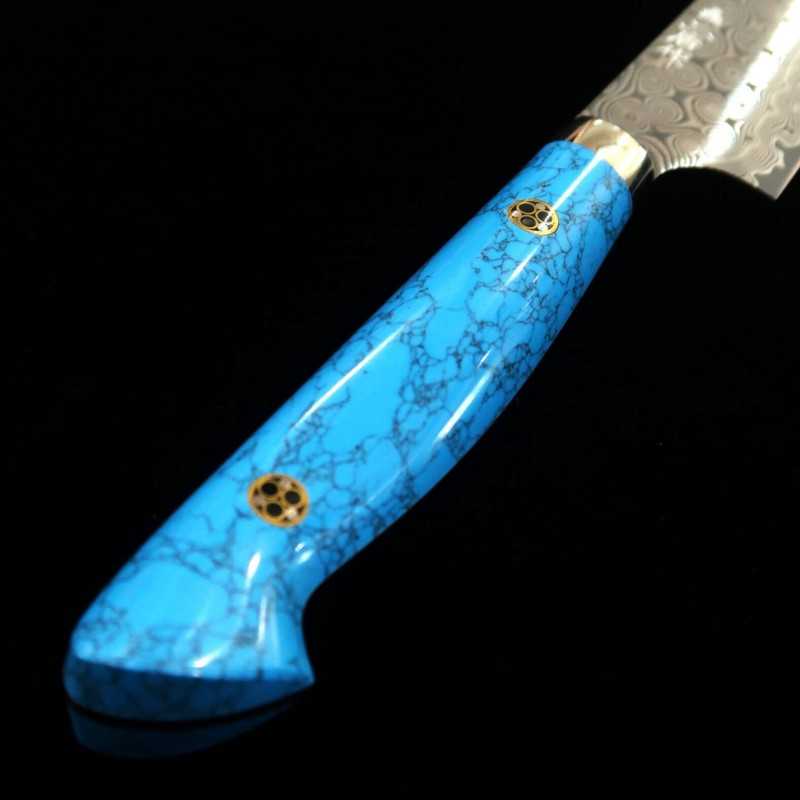 Petty NIGARA SG2 damasco padrão escuro Cabo personalizado (150mm)