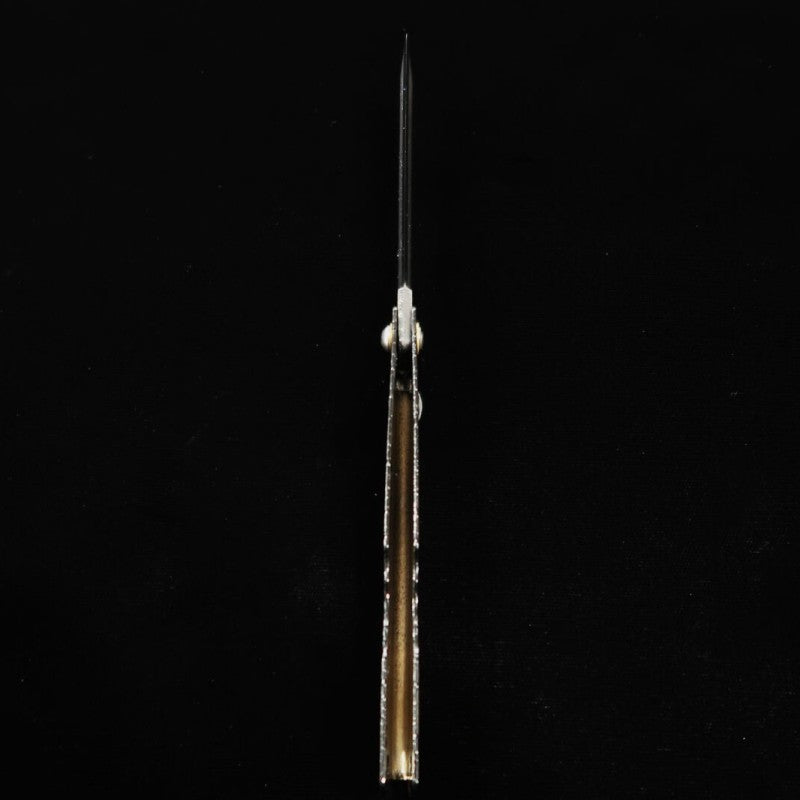 永尾かね駒製作所KANEKOMA 肥後守【水飛沫シリーズ】青紙割込  黒 (72mm)