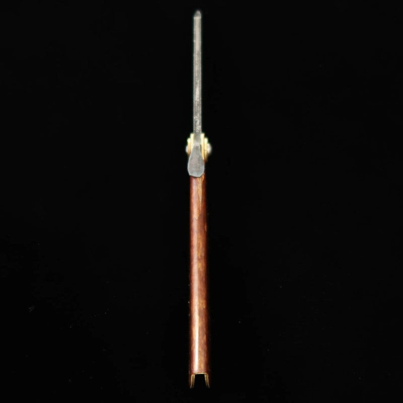 HIGONOKAMI par Nagao Kanekoma, acier Ao, finition noire, manche en bouleau travaillé (72 mm)