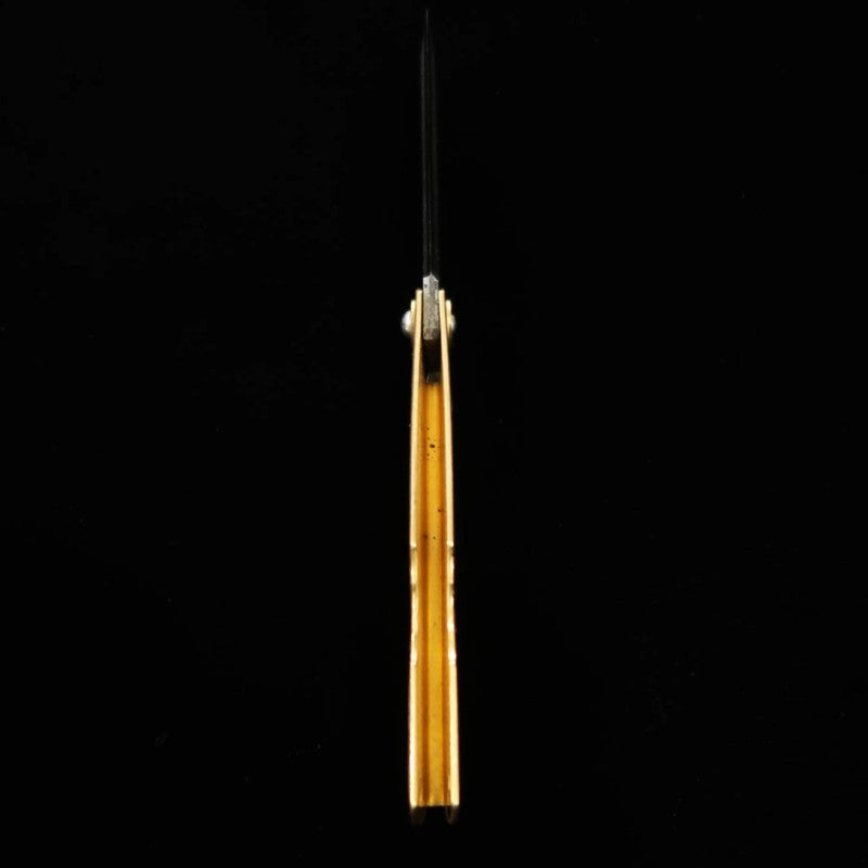 HIGONOKAMI par Nagao Kanekoma, acier Ao, finition noire, manche en bouleau travaillé (72 mm)