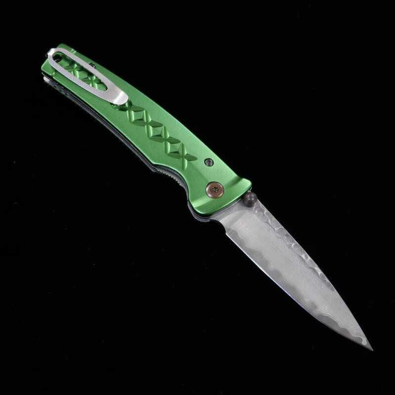 Navaja plegable MCUSTA VG-10 Fusion Series martillado MC-0163D verde (85mm)