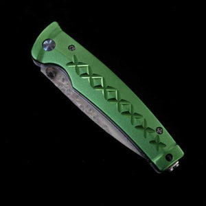 Navaja plegable MCUSTA VG-10 Fusion Series martillado MC-0163D verde (85mm)