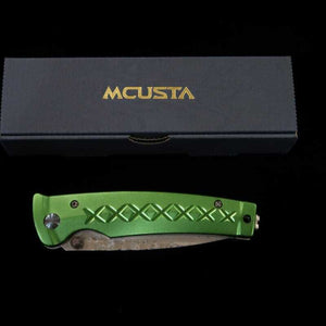 Navaja plegable MCUSTA VG-10 Fusion Series martillado MC-0163D verde (85mm)