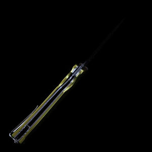 Navaja plegable MCUSTA VG-10 Fusion, acero inoxidable, damasco acabado martillado MC-0164D Amarillo (85mm)