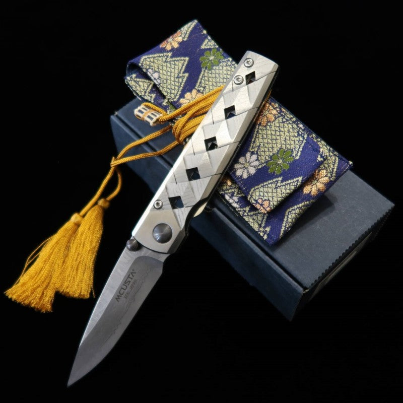 MCUSTA Série Katana VG10 Damasco 33 Camadas Prata MC-0037D (71mm)