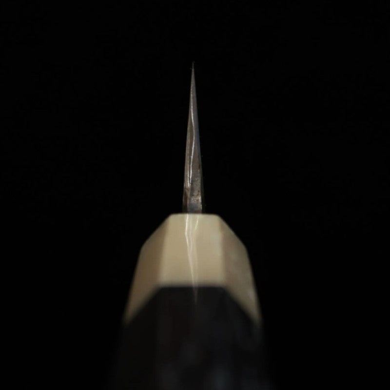 zzz 酔心 SUISIN 富樫憲治作 水本焼 サバキ東両刃包丁 青紙二号 黒檀柄 (150mm)