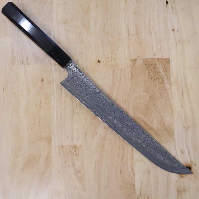 Sujihiki NIGARA SG2 com padrão escuro e cabo octogonal de ébano (270/300mm)