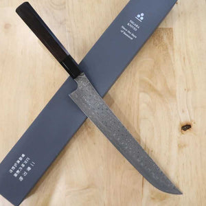二唐刃物鍛造所NIGARA 暗紋 先丸蛸引 SG2 黒檀八角柄 (270/300mm)