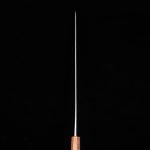 NIGARA Nitō Hamono Forging  Sujihiki de punta redondeada kuro-uchi martillado damasco mango octogonal de ébano (450 mm)
