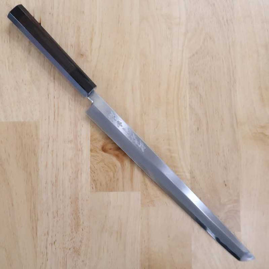 Takohiki SAKAI TAKAYUKI White Tiger White Steel Rounded Knife with Ebony Octagonal Handle (270/300mm)