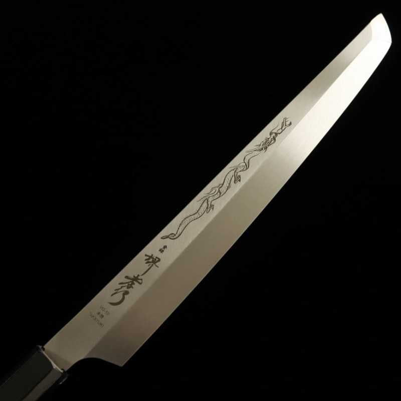 Sakai Takayuki SAKAITAKAYUKI Genbu VG10 monosteel Takobiki de punta redondeada mango octogonal de wengué (300 mm)