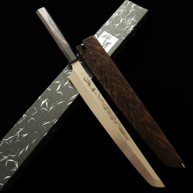 SAKAI TAKAYUKI Genbu VG10 Sakimaru Takohiki Wenge Octagonal Handle (300mm)