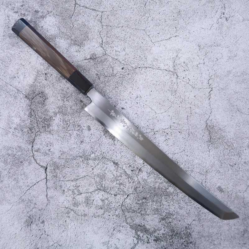 SAKAI TAKAYUKI Zangetsu Ginsan Sakimaru Takohiki Wenge Octagonal Handle (300mm)