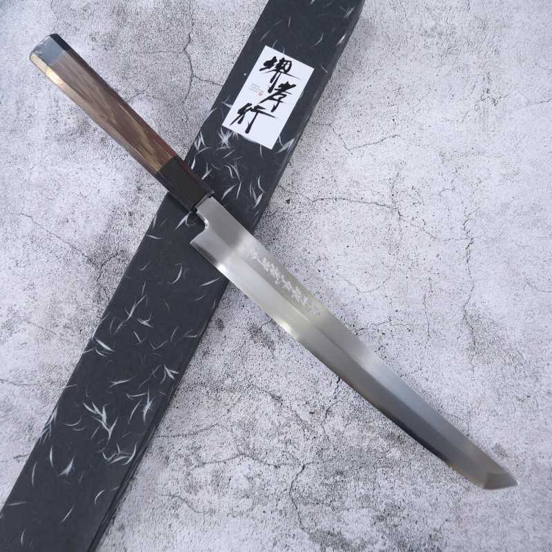 SAKAI TAKAYUKI Zangetsu Ginsan Sakimaru Takohiki Wenge Octagonal Handle (300mm)