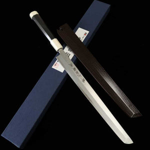 Sakimaru Takohiki SUISIN by Kenji Togashi Hakutan-ryu Shirogami No. 1 with lacquered sheath Ebony handle (300/330mm)