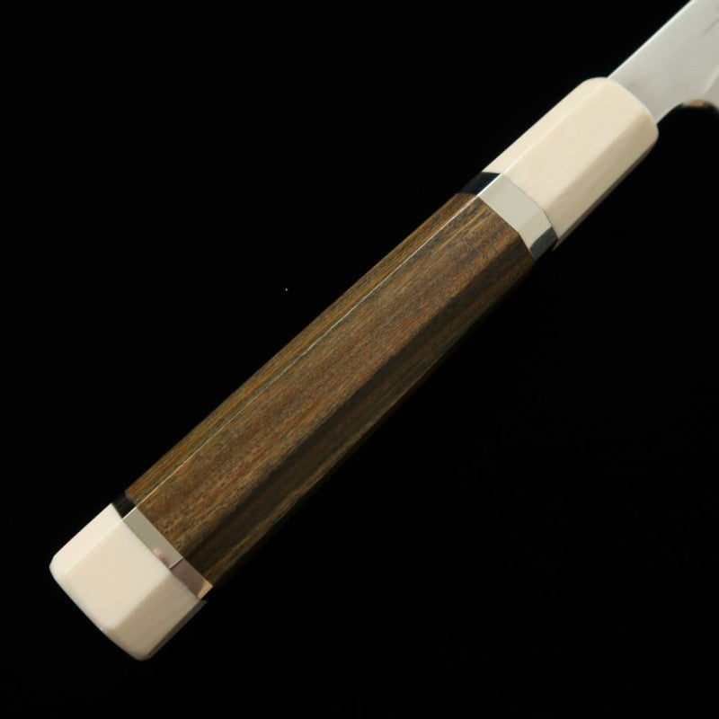 Tadokoro Hamono TADOKORO HAMONO Makoto-saku acabado espejo, Gingami nº3, tako-hiki punta redondeada, mango de verda (300 mm)