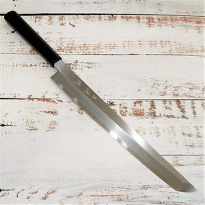 Miura MIURA Obidama, yanagiba à pointe arrondie, acier Shirogami n°2, manche octogonal en ébène (270/300 mm)