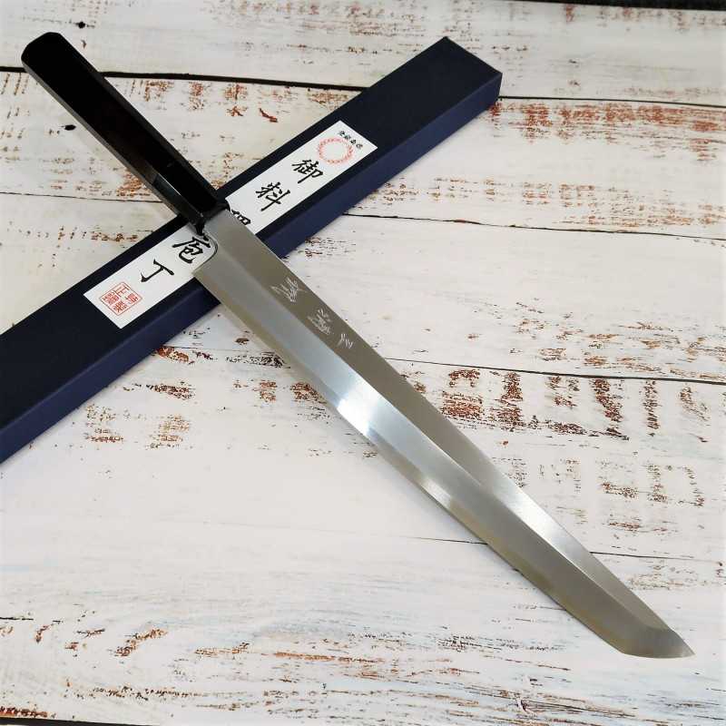 MIURA Obidama Sakimaru Yanagi Blade Shirogami No. 2 Ebony Octagonal Handle (270/300mm)