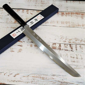 MIURA Obidama Sakimaru Yanagi Blade Shirogami No. 2 Ebony Octagonal Handle (270/300mm)