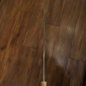 NIGARA Nitō cuchillo forjado coreless damasco punta redondeada tipo yanagiba Aogami nº 2 × Shirogami nº 2, mango personalizado (300 mm)