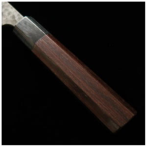 Anryu ANRYU Santoku Aogami Super Martelé Finition noire Manche octogonal en bois de violette (180 mm)