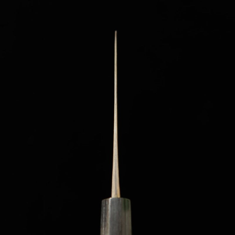 Anryu ANRYU Santoku Aogami Super Martelé Finition noire Manche octogonal en bois de violette (180 mm)