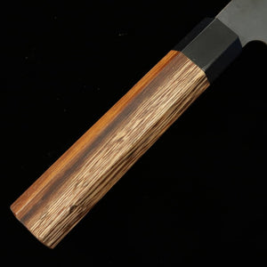 HIDARI YORIMITSU Santoku, acero Aogami nº 1, acabado negro, mango de tetsutoki (165 mm)