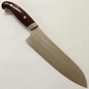 Santoku YUTA KATAYAMA “Akatsuki” SG2 Damasco Micarta (180mm)