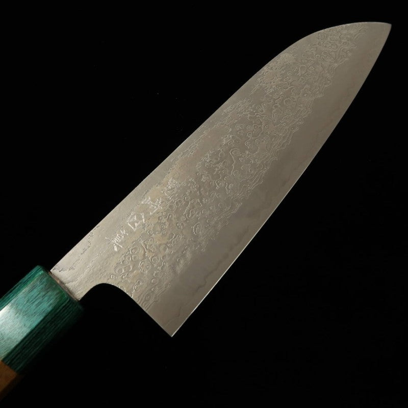 【うずまき菅様】 STYLE-K 黒崎 真 - 木霊 - 三徳 VG10W ダマスカス 欅柄 (170mm
