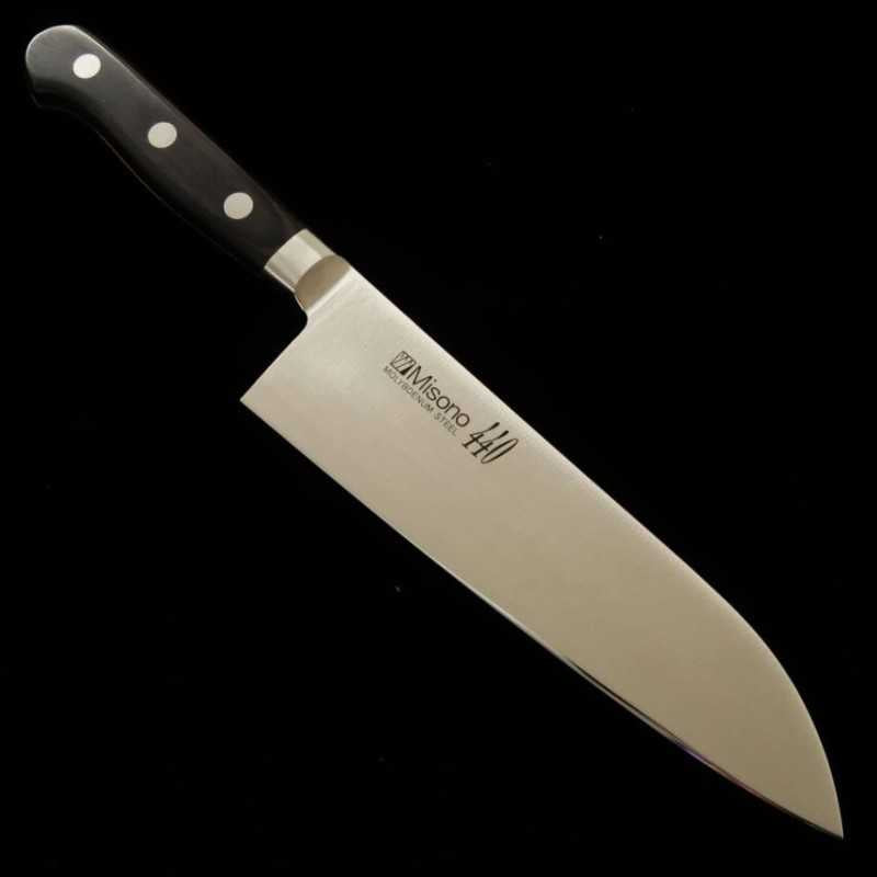 MISONO Misono santoku 440 mango de laminado negro (180 mm)
