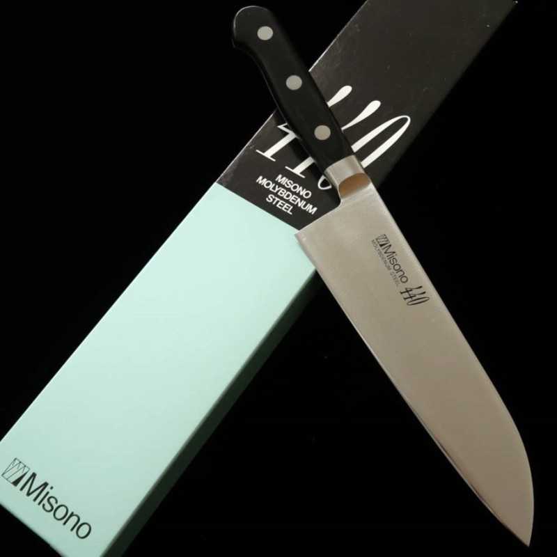 MISONO Misono santoku 440 mango de laminado negro (180 mm)